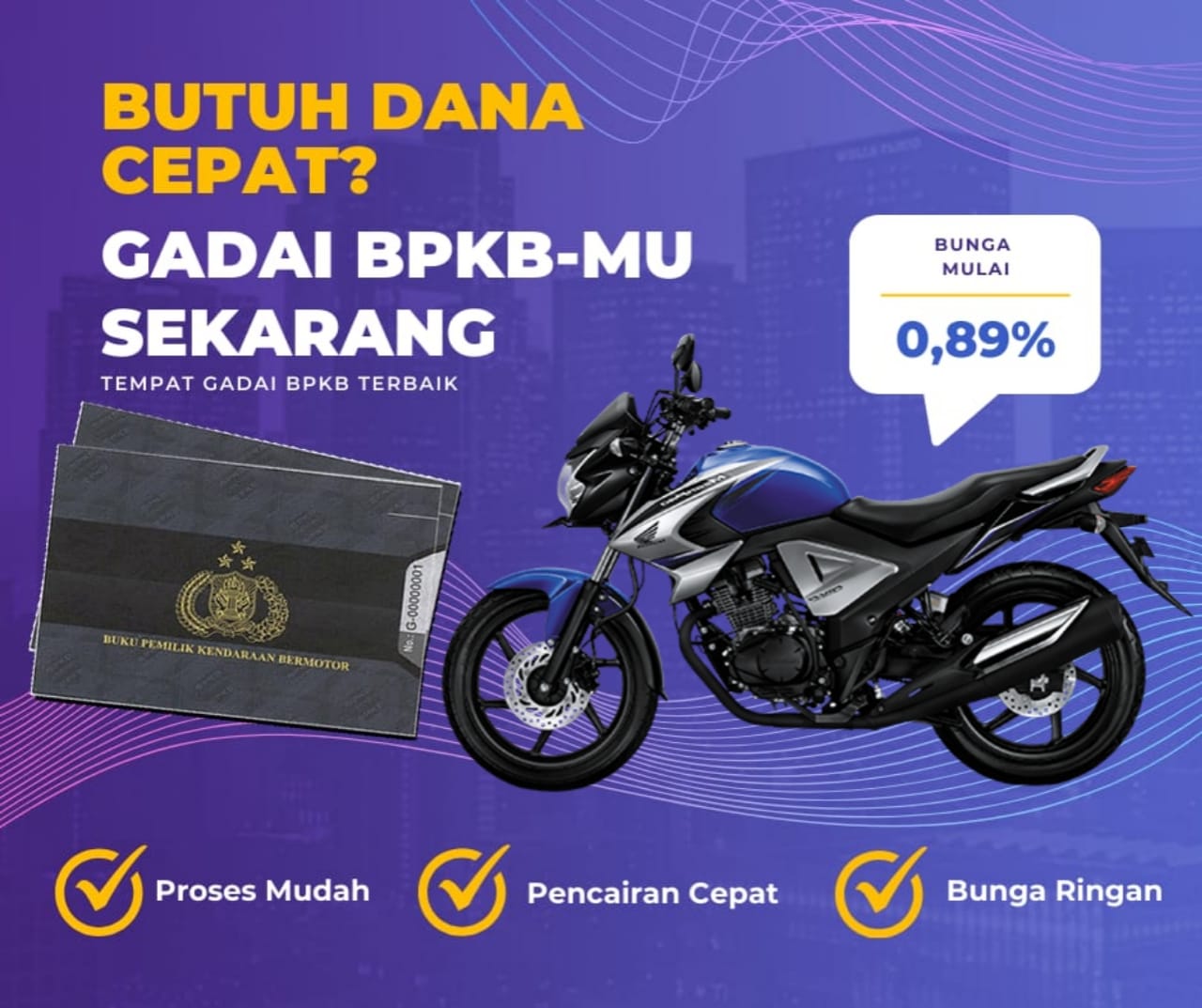 Pinjaman Dana Jaminan Bpkb Motor Honda NewMegapro Fisw Dapat Pinjaman Berapa? Seperti Ini Simulasinya